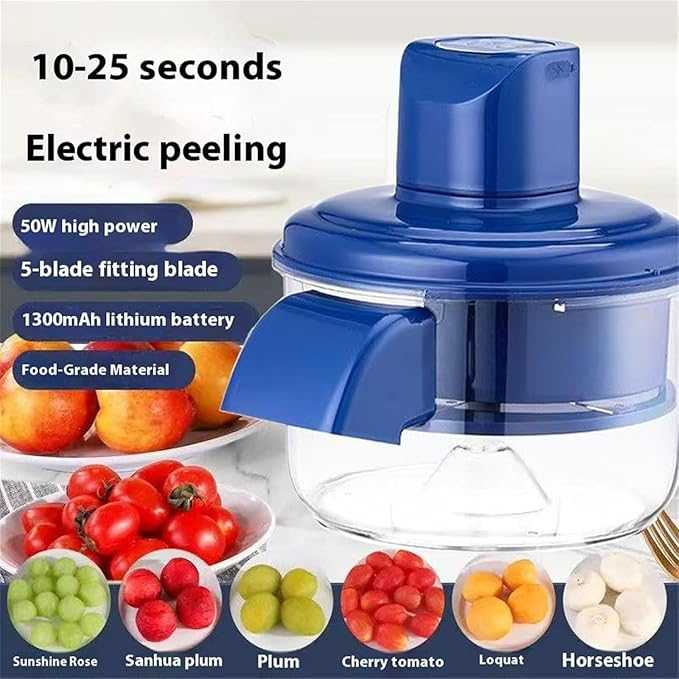 Detailed product view of the battery-powered peeler